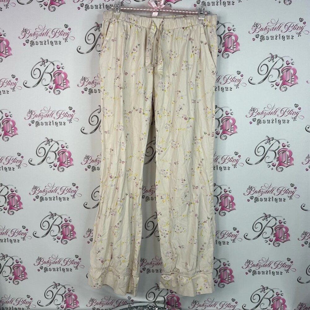 Love & lore pants pj flowers light pastel Elegant Floral Women's Pajama Pants